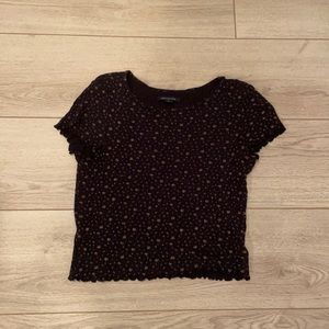 cropped top with flowers